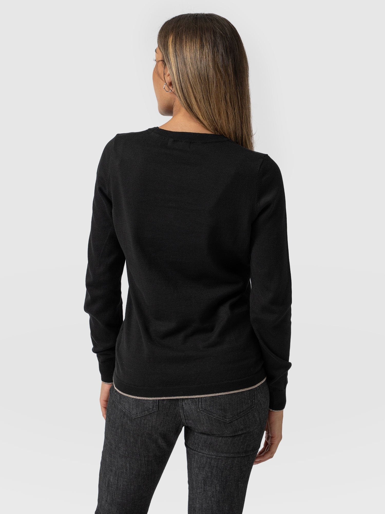 Rock Intarsia Jumper Black - Women's Jumper | Saint + Sofia® EU